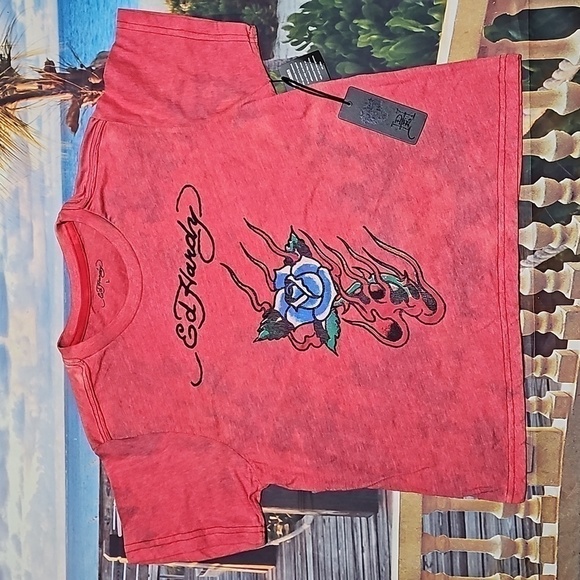 Ed Hardy‎ Rose Crop Shirt NWT - Picture 1 of 8